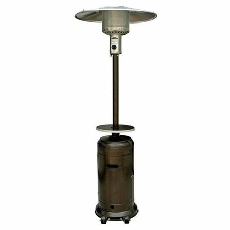 GARDENCONTROL 87 in. Tall Hammered Bronze Patio Heater With Table GA40315